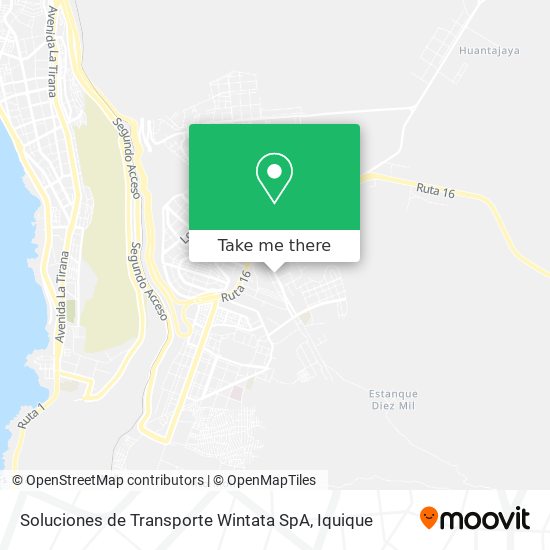 Mapa de Soluciones de Transporte Wintata SpA