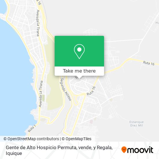 Mapa de Gente de Alto Hospicio Permuta, vende, y Regala