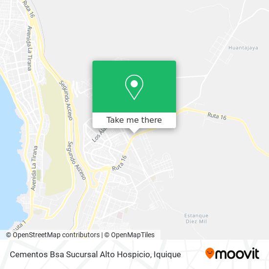Cementos Bsa Sucursal Alto Hospicio map