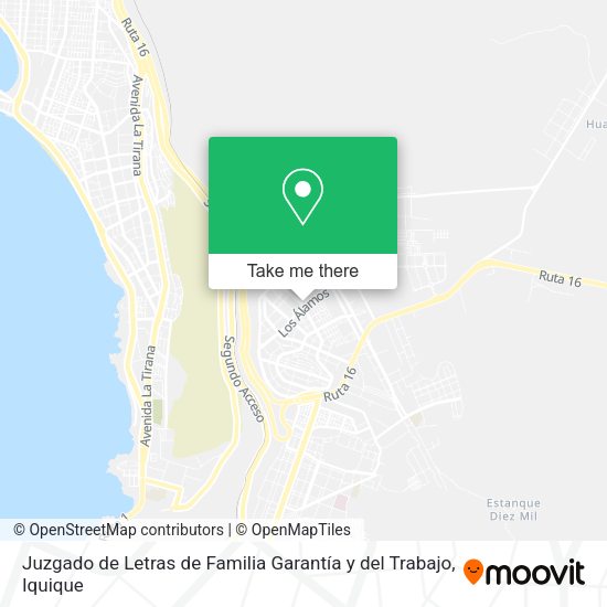 Juzgado de Letras de Familia Garantía y del Trabajo map