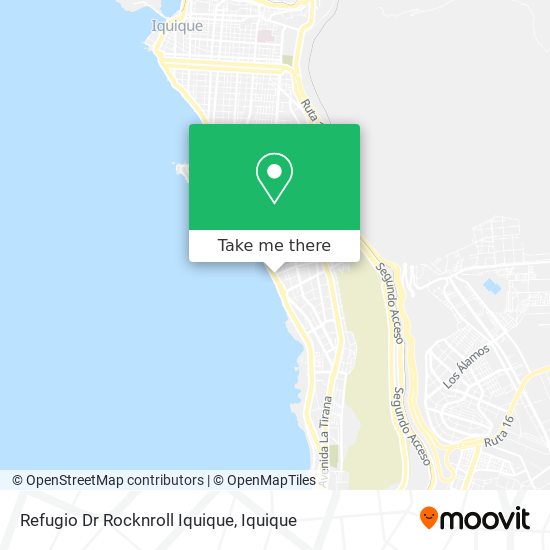 Refugio Dr Rocknroll Iquique map