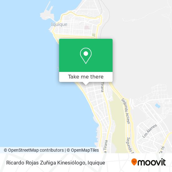 Ricardo Rojas Zuñiga Kinesiólogo map