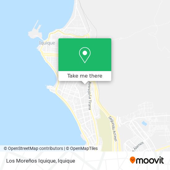 Los Moreños Iquique map