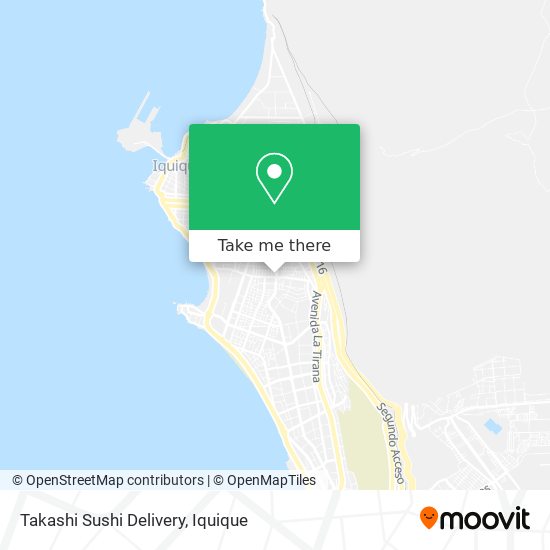 Takashi Sushi Delivery map