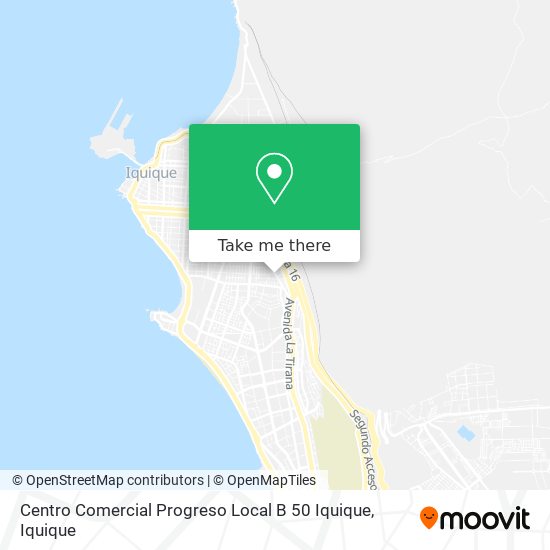 Mapa de Centro Comercial Progreso Local B 50 Iquique