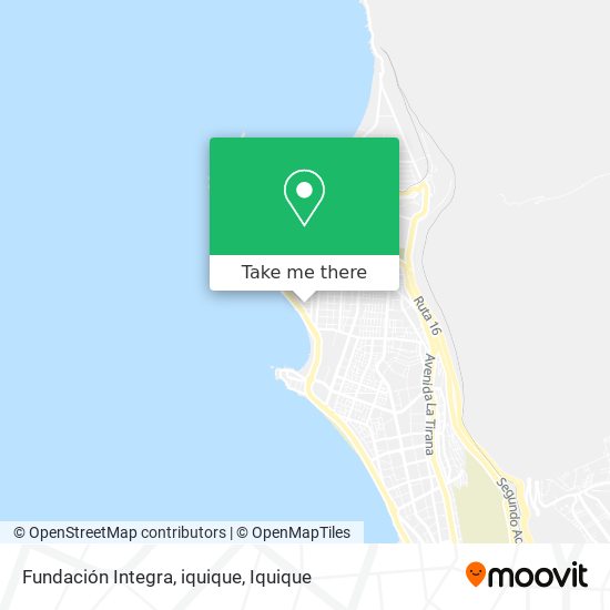 Mapa de Fundación Integra, iquique