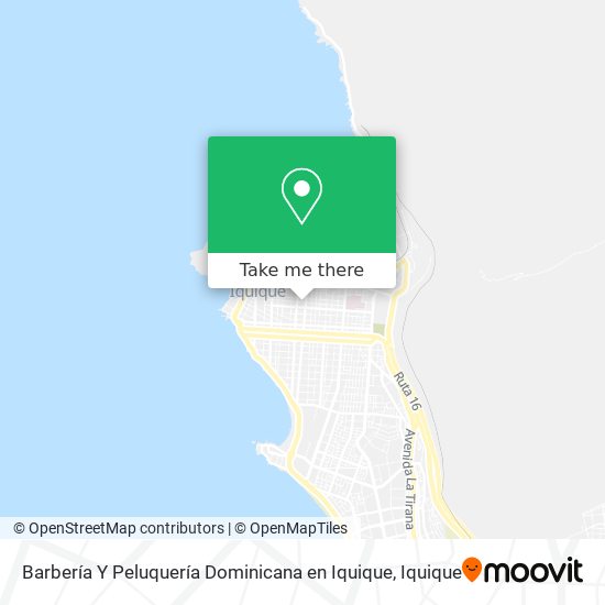 Barbería Y Peluquería Dominicana en Iquique map