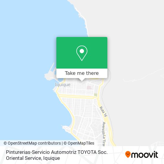 Pinturerias-Servicio Automotriz TOYOTA Soc. Oriental Service map