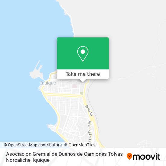 Mapa de Asociacion Gremial de Duenos de Camiones Tolvas Norcaliche