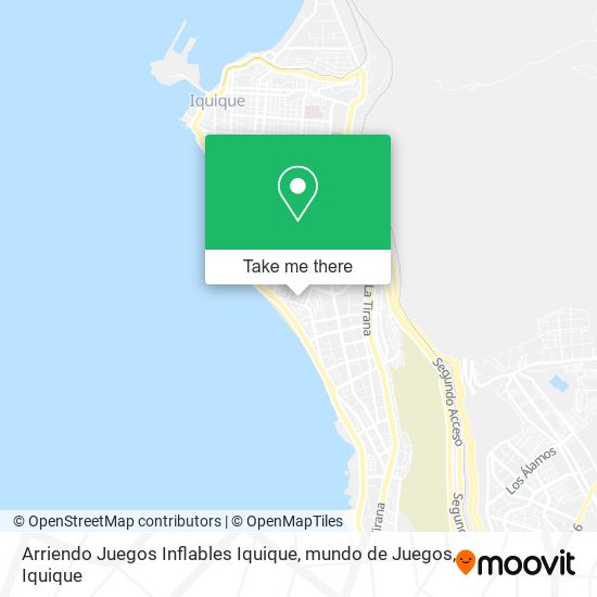 Mapa de Arriendo Juegos Inflables Iquique, mundo de Juegos