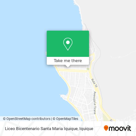 Mapa de Liceo Bicentenario Santa Maria Iquique
