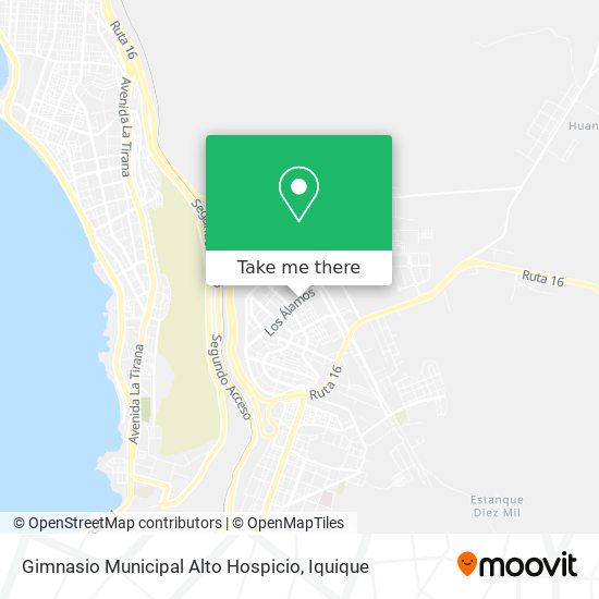 Gimnasio Municipal Alto Hospicio map