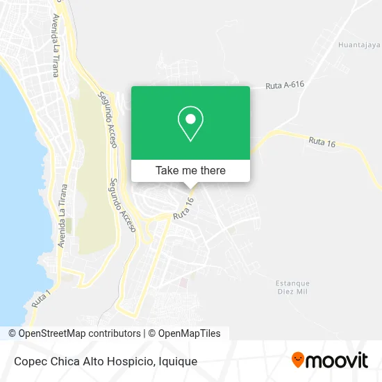 Copec Chica Alto Hospicio map