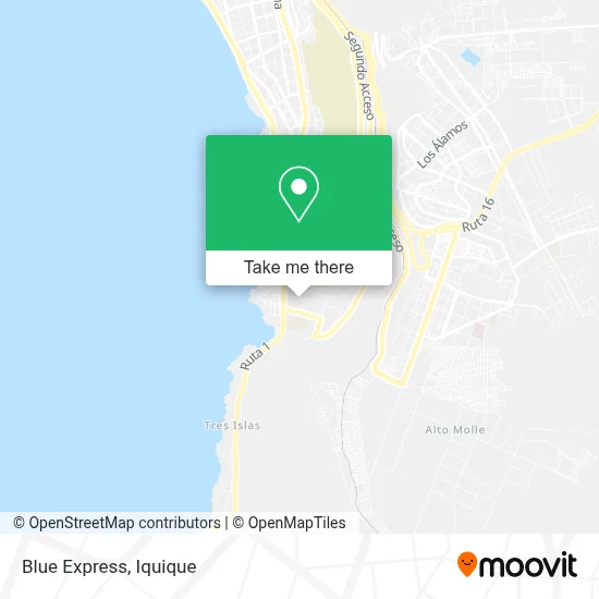Blue Express map