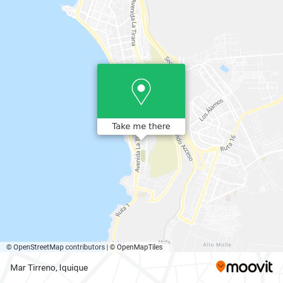 Mapa de Mar Tirreno