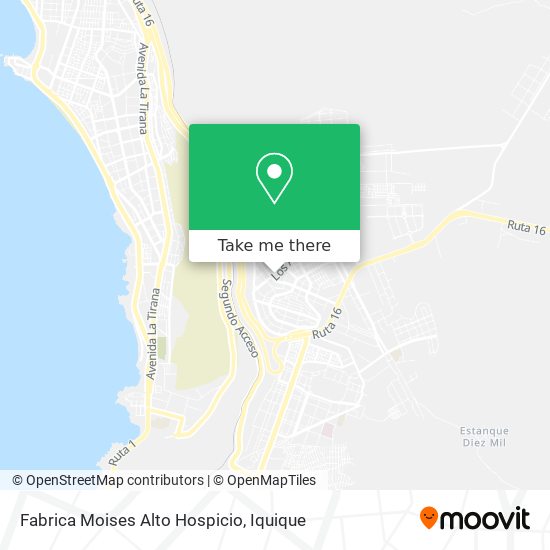 Mapa de Fabrica Moises Alto Hospicio