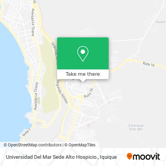 Universidad Del Mar Sede Alto Hospicio. map