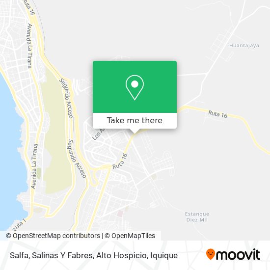 Salfa, Salinas Y Fabres, Alto Hospicio map