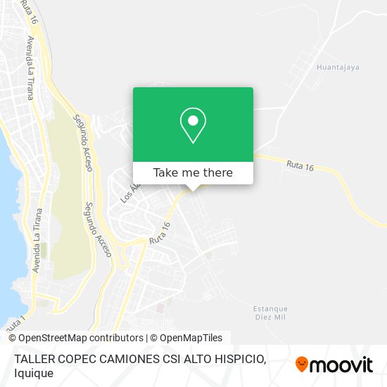 Mapa de TALLER COPEC CAMIONES CSI ALTO HISPICIO