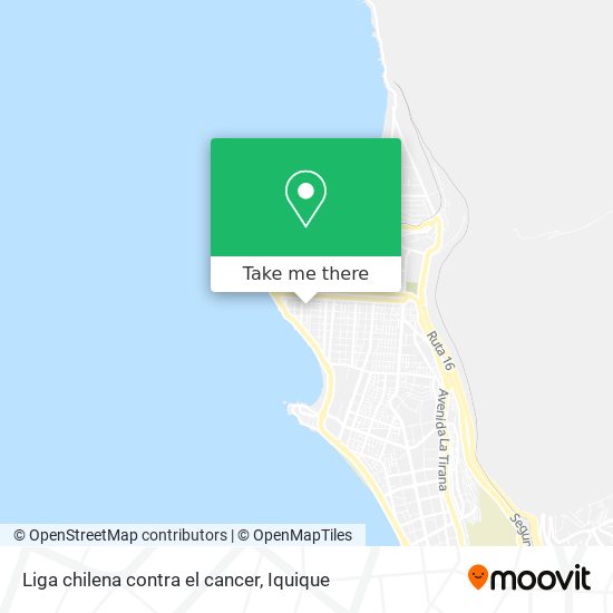 Mapa de Liga chilena contra el cancer