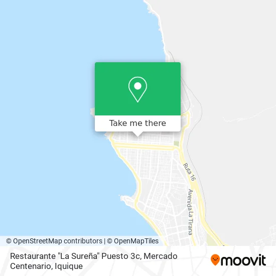 Restaurante "La Sureña" Puesto 3c, Mercado Centenario map