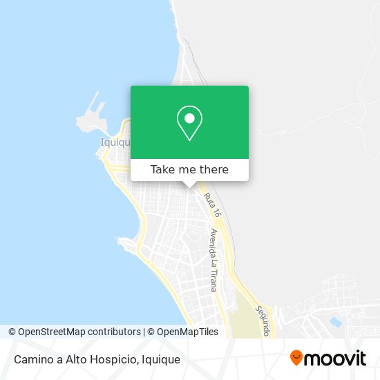 Mapa de Camino a Alto Hospicio