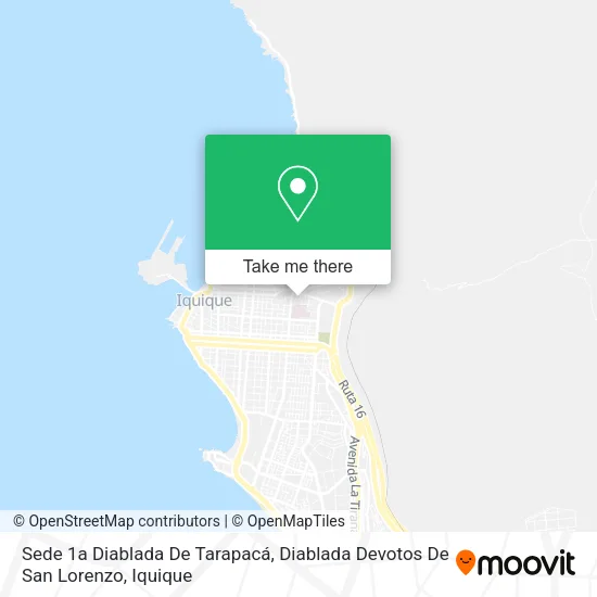 Sede 1a Diablada De Tarapacá, Diablada Devotos De San Lorenzo map