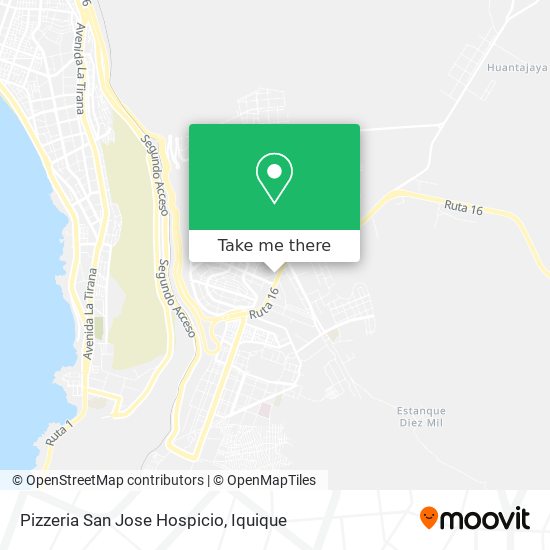 Mapa de Pizzeria San Jose Hospicio
