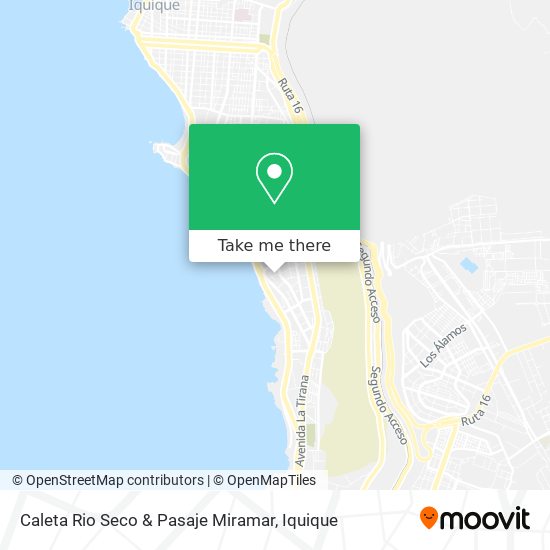Caleta Rio Seco & Pasaje Miramar map