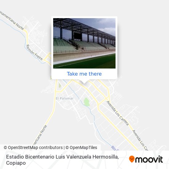 Mapa de Estadio Bicentenario Luis Valenzuela Hermosilla