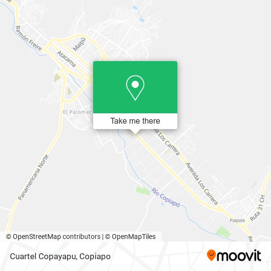 Cuartel Copayapu map