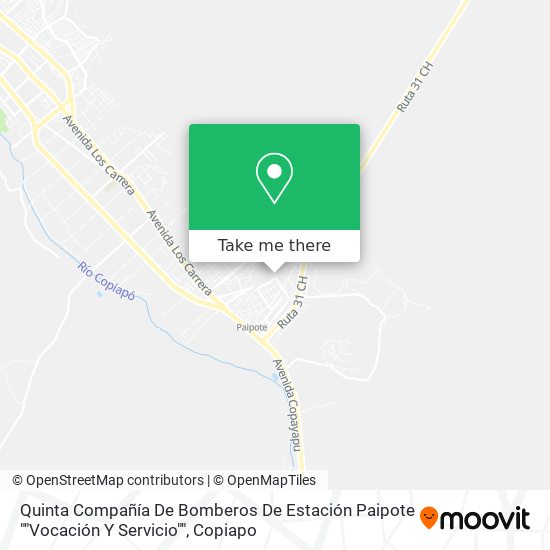 Mapa de Quinta Compañía De Bomberos De Estación Paipote ""Vocación Y Servicio""