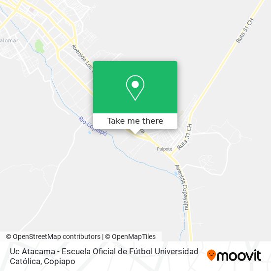 Mapa de Uc Atacama - Escuela Oficial de Fútbol Universidad Católica