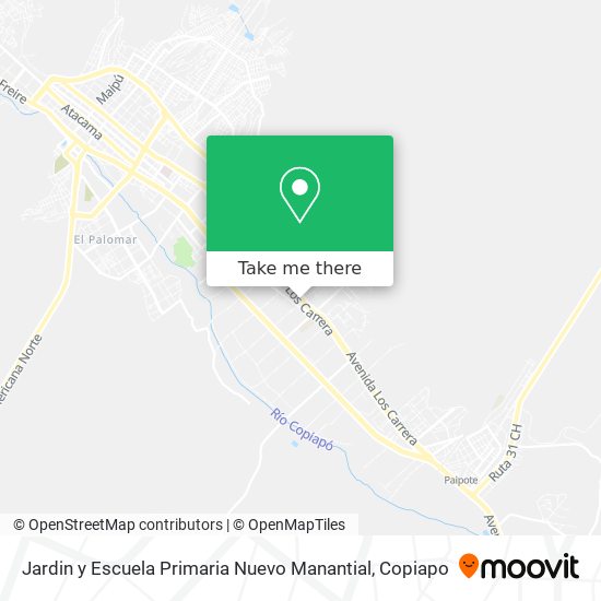 Mapa de Jardin y Escuela Primaria Nuevo Manantial