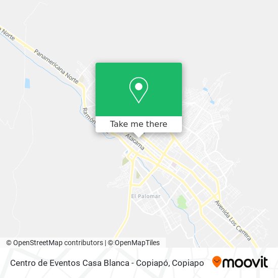 Centro de Eventos Casa Blanca - Copiapó map