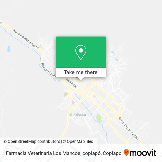 Mapa de Farmacia Veterinaria Los Mancos, copiapó