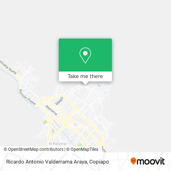 Ricardo Antonio Valderrama Araya map