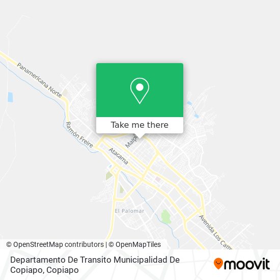 Departamento De Transito Municipalidad De Copiapo map