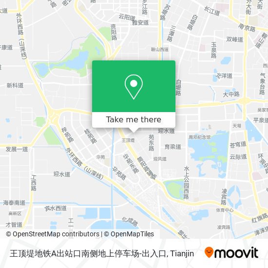 王顶堤地铁A出站口南侧地上停车场-出入口 map