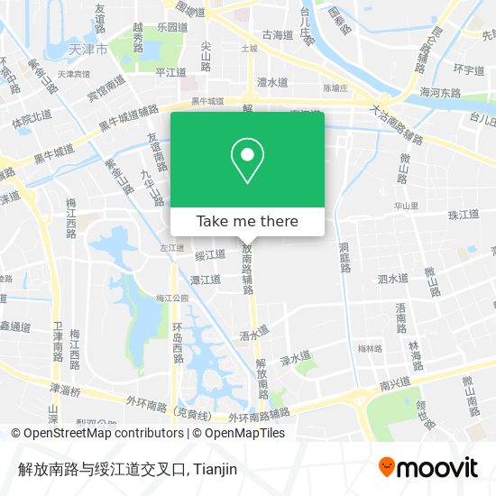 解放南路与绥江道交叉口 map