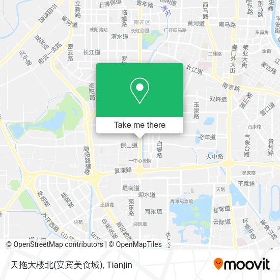 天拖大楼北(宴宾美食城) map