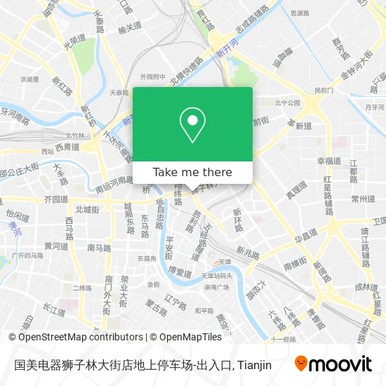 国美电器狮子林大街店地上停车场-出入口 map