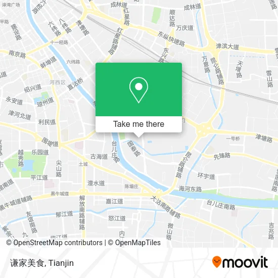 谦家美食 map