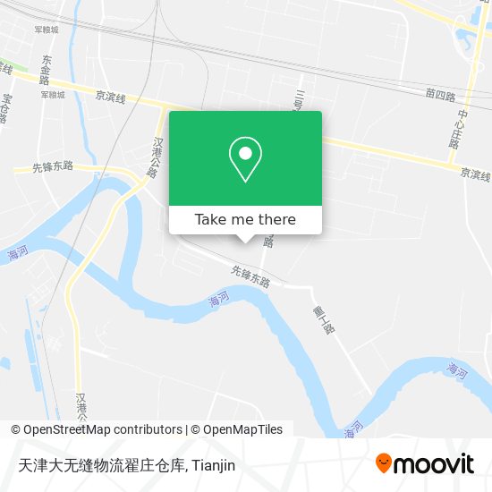 天津大无缝物流翟庄仓库 map