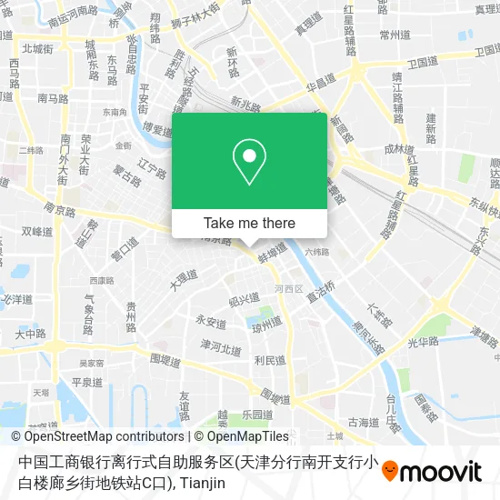 中国工商银行离行式自助服务区(天津分行南开支行小白楼廊乡街地铁站C口) map