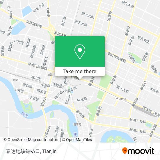 泰达地铁站-A口 map