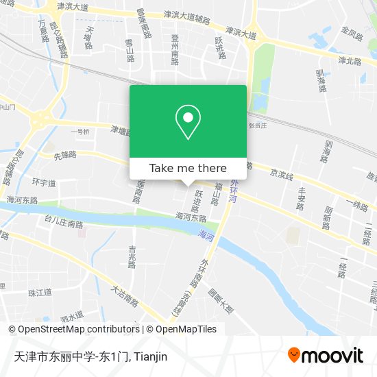 天津市东丽中学-东1门 map