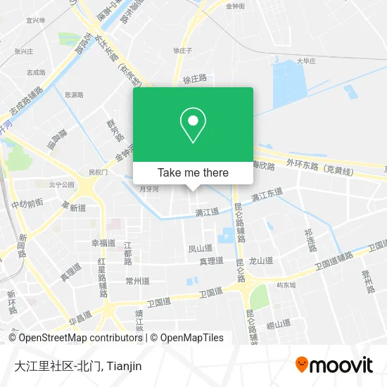大江里社区-北门 map