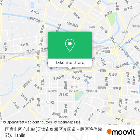 国家电网充电站(天津市红桥区介园道人民医院住院部) map