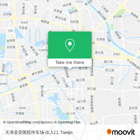 天津圣安医院停车场-出入口 map